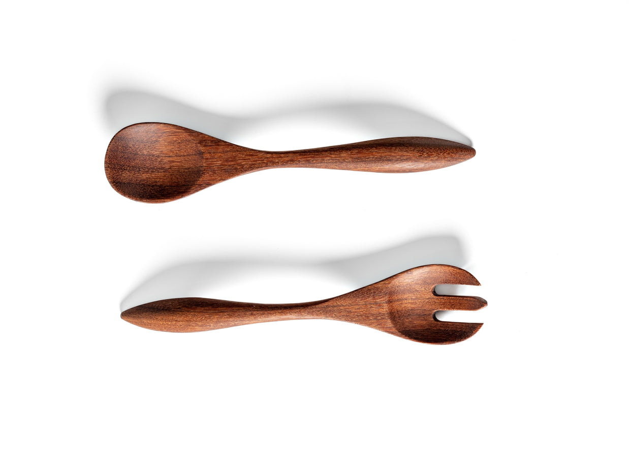 Harmonia Salad Servers - Sucupira Preta