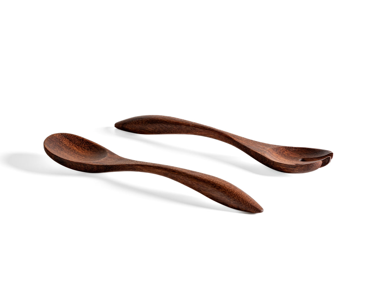Harmonia Salad Servers - Sucupira Preta